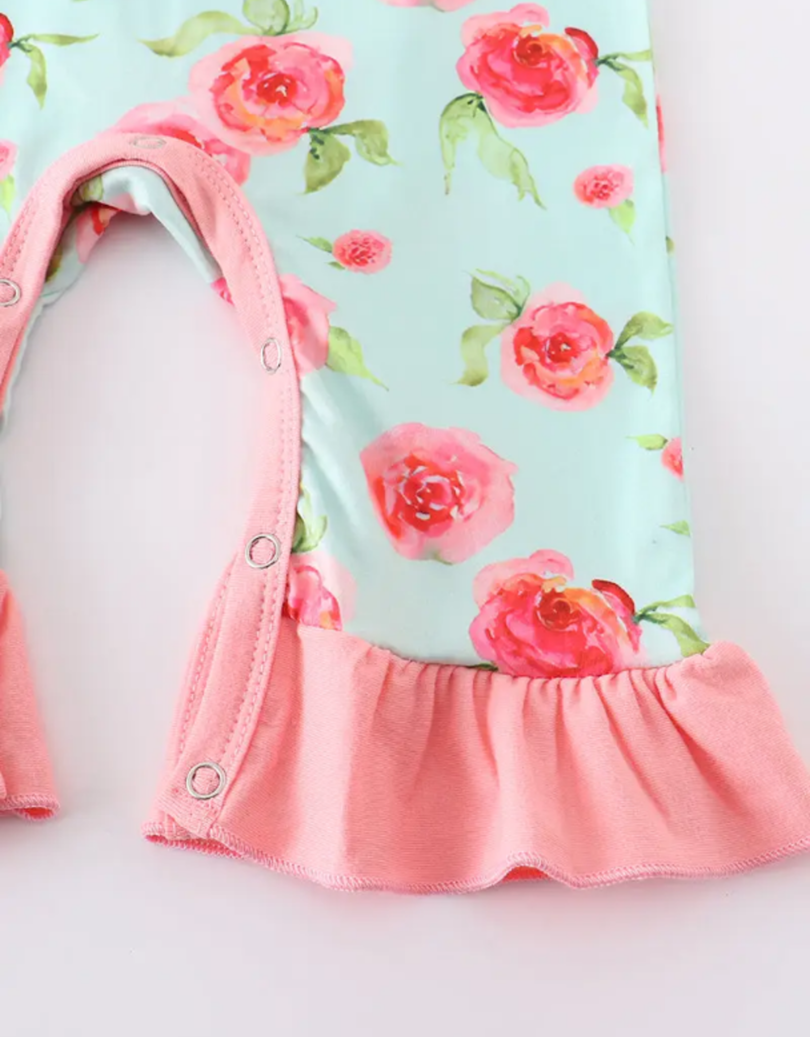 Floral Ruffle Baby Romper