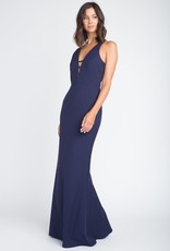 Navy Strappy Back Gown