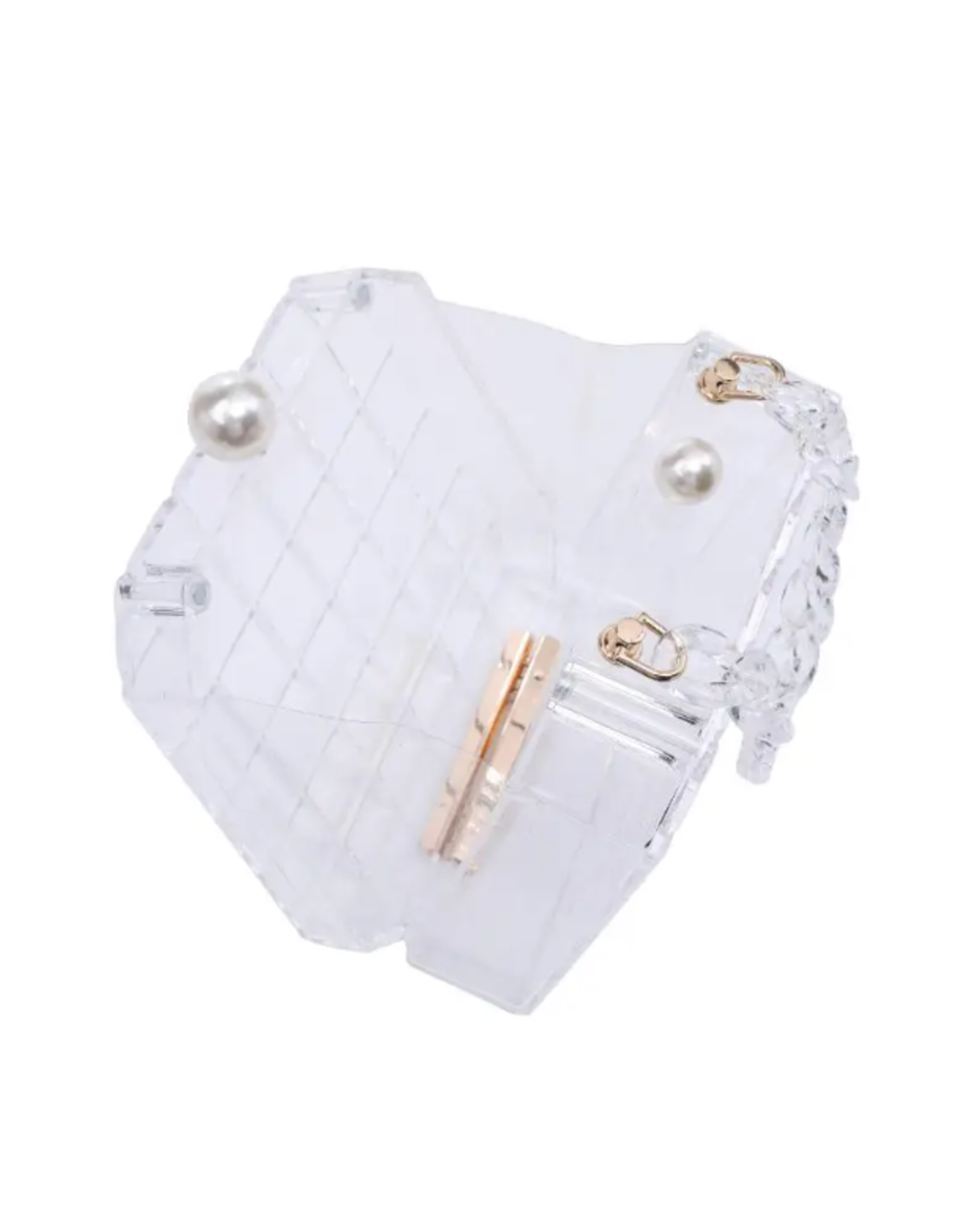 Pearl/Clear Evening Bag