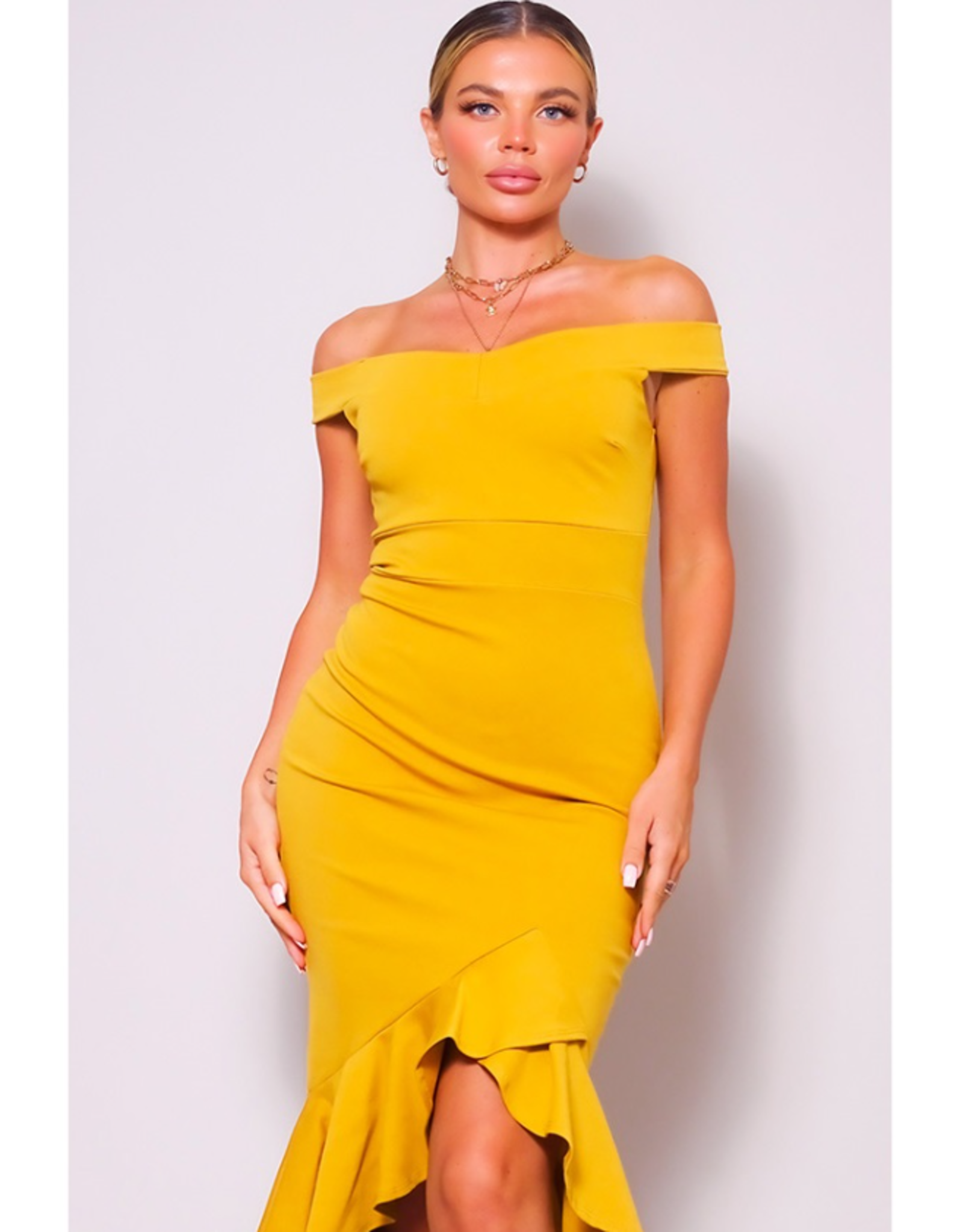 Zari Satin Ruffles Off Shoulder Mini Dress – Mermaid Way