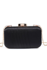 Pleated Black Evening Clutch