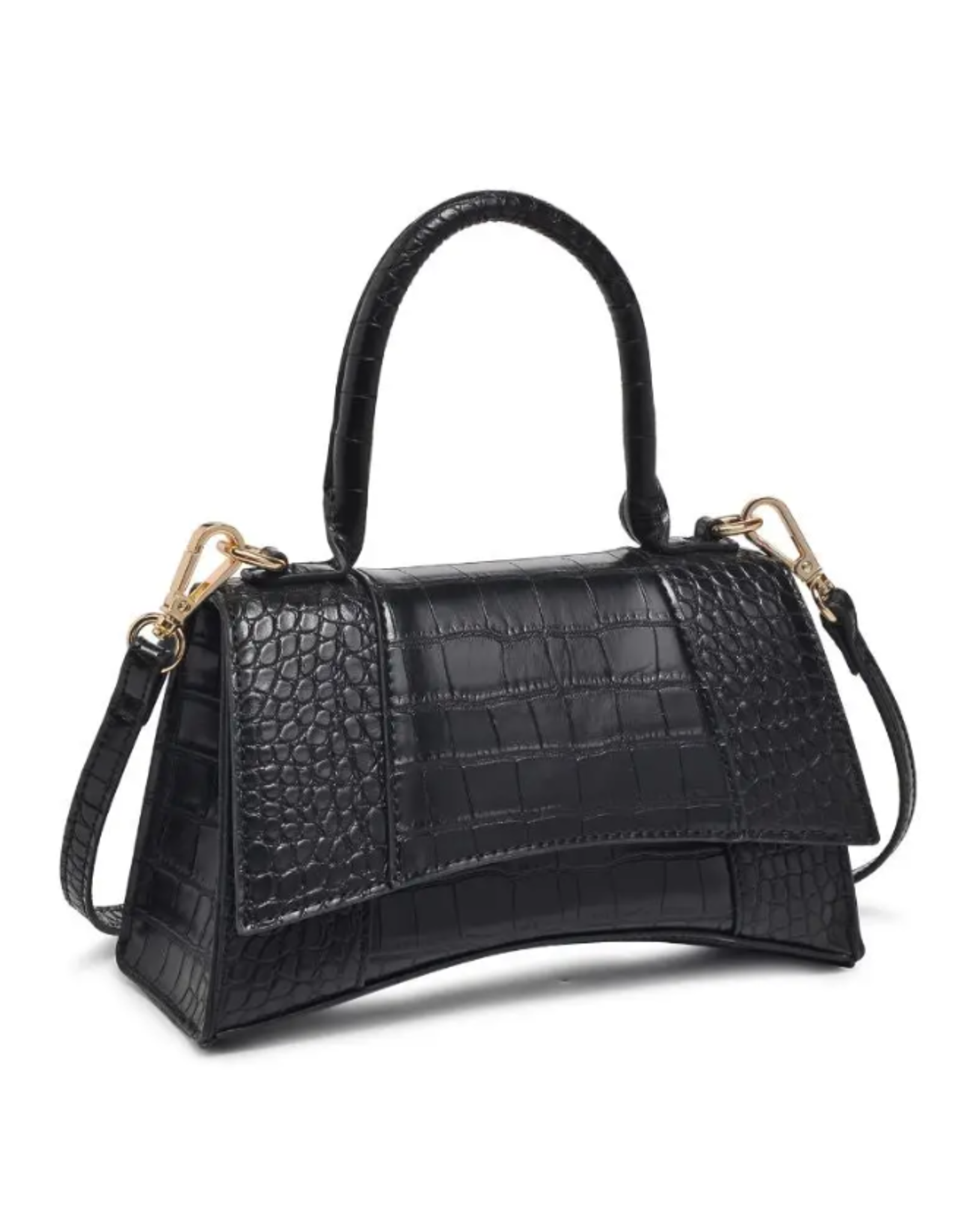 Faux Croc Crossbody