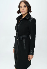 Faux Wool Studded Coat