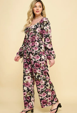 Floral Smocked Jumpsuit PLUS