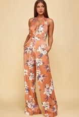 Floral Halter Jumpsuit