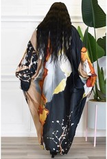 Long Sleeve Long Print Kimono