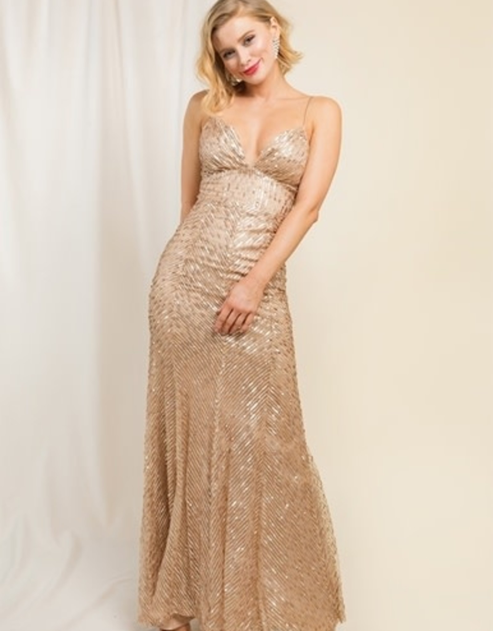 Gold Sequin Gown