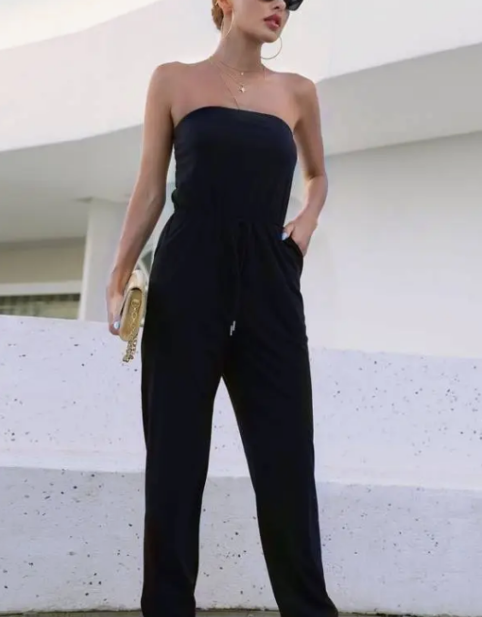 Strapless Jumpsuit Blk