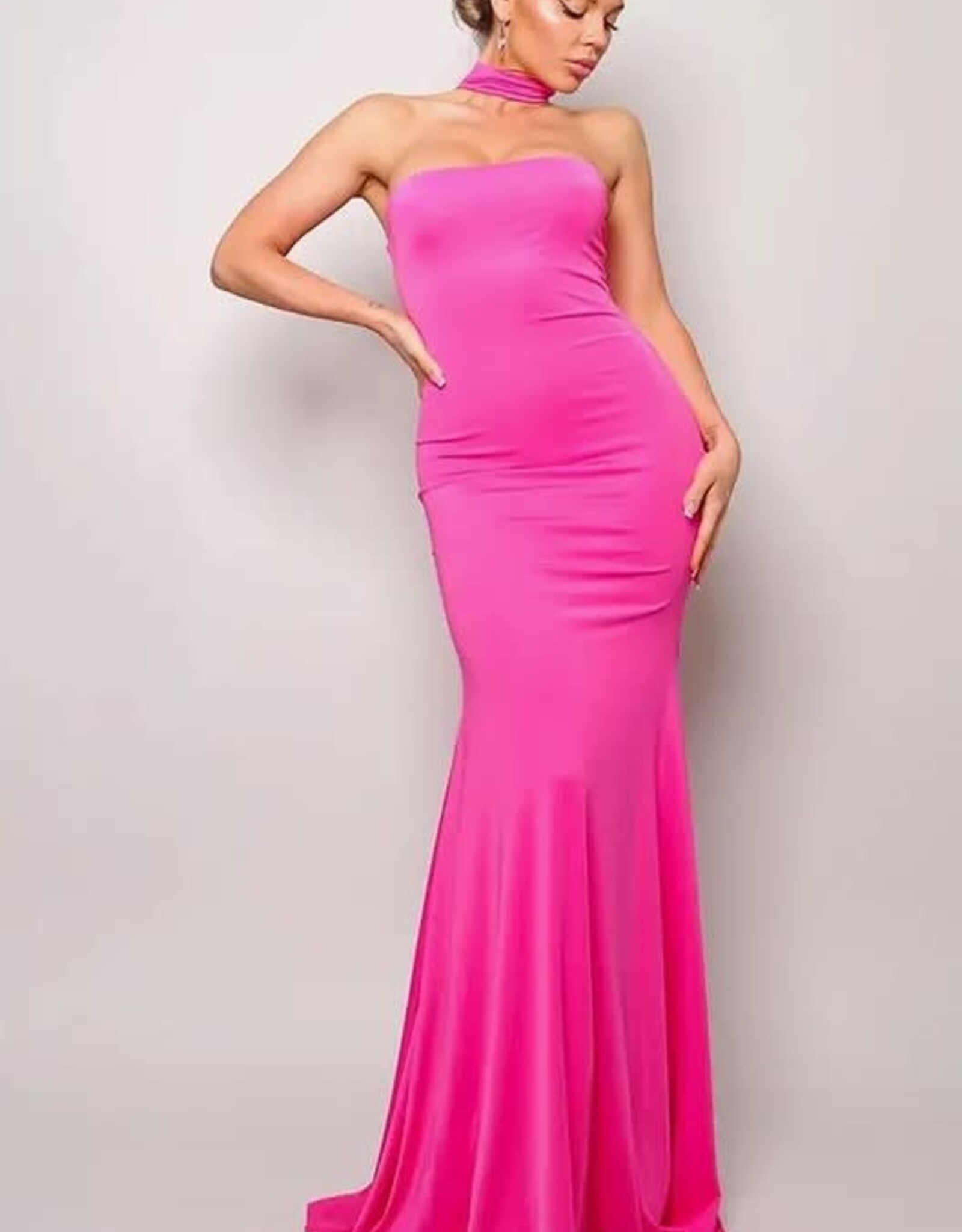 Choker Neck Gown