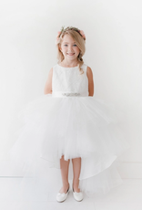 Girls' Lace & Tulle Hi Lo Formal Dress