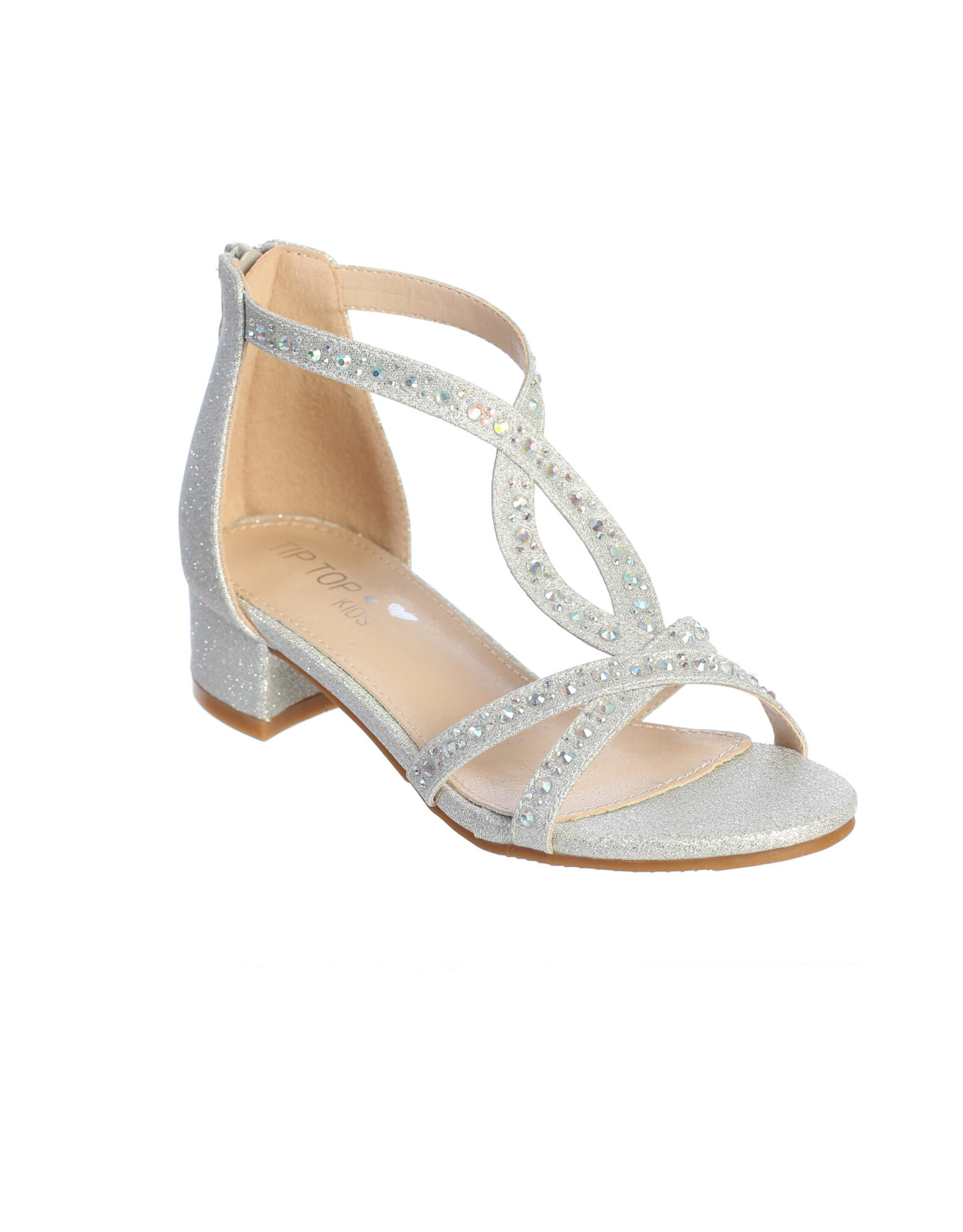 Girls' Rhinestone Strappy Heel