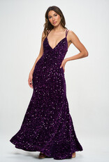 Sequin Velvet Mermaid Gown