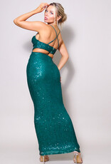 Sequin Cut-Out Gown