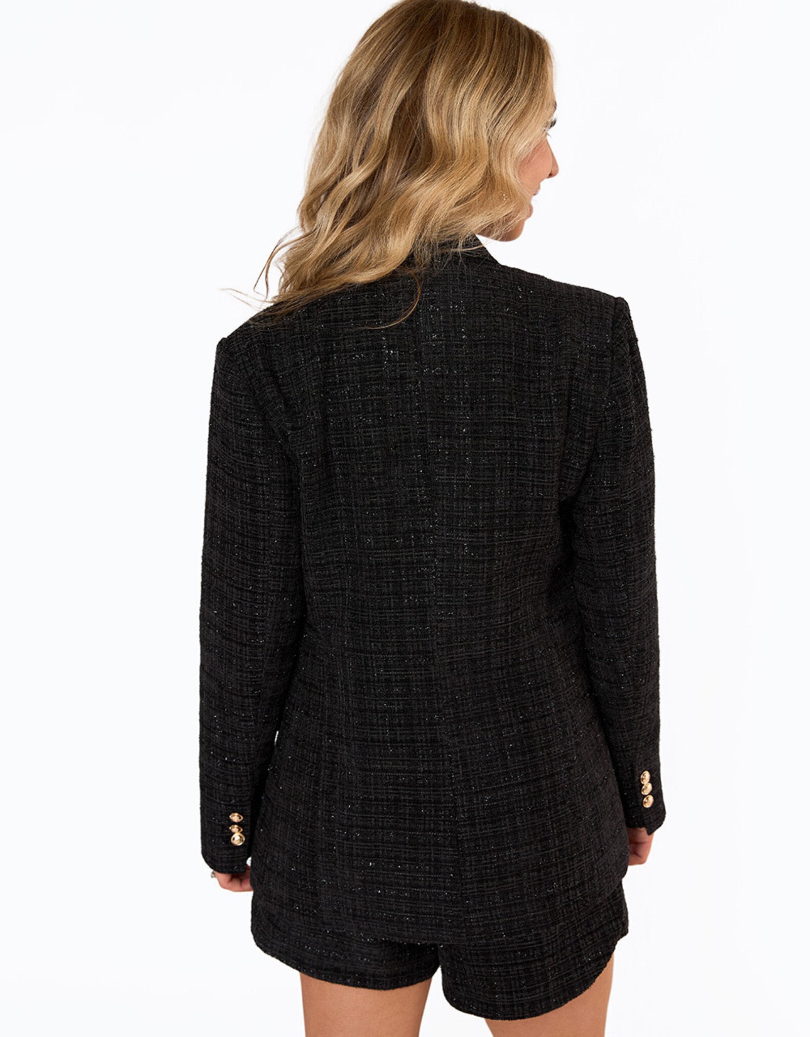 Black Lurex Tweed Blazer