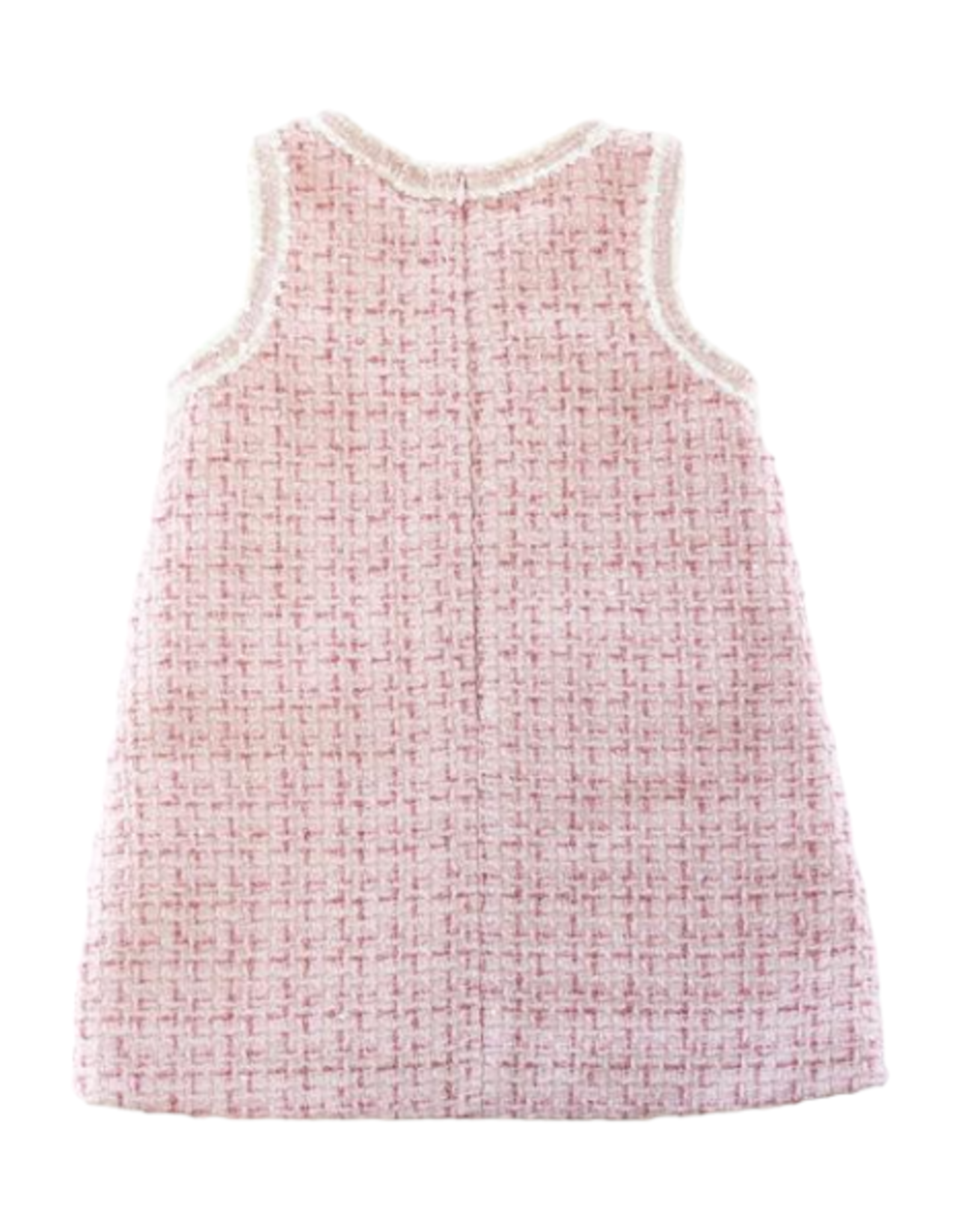 Girls' Sequin Tweed Dress - Pink