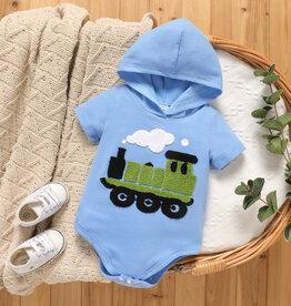 Baby Boy Hooded Train Onesie