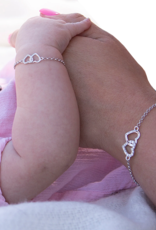 Cherished Moments Mom n Me 2-Piece Bracelet Set - Silver Hearts Med 1-5yrs