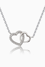 Cherished Moments Mom n Me 2-Piece Necklace Set - Silver Hearts 14-16in