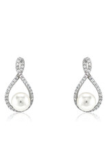 Infinity Pearl Drop Earrings