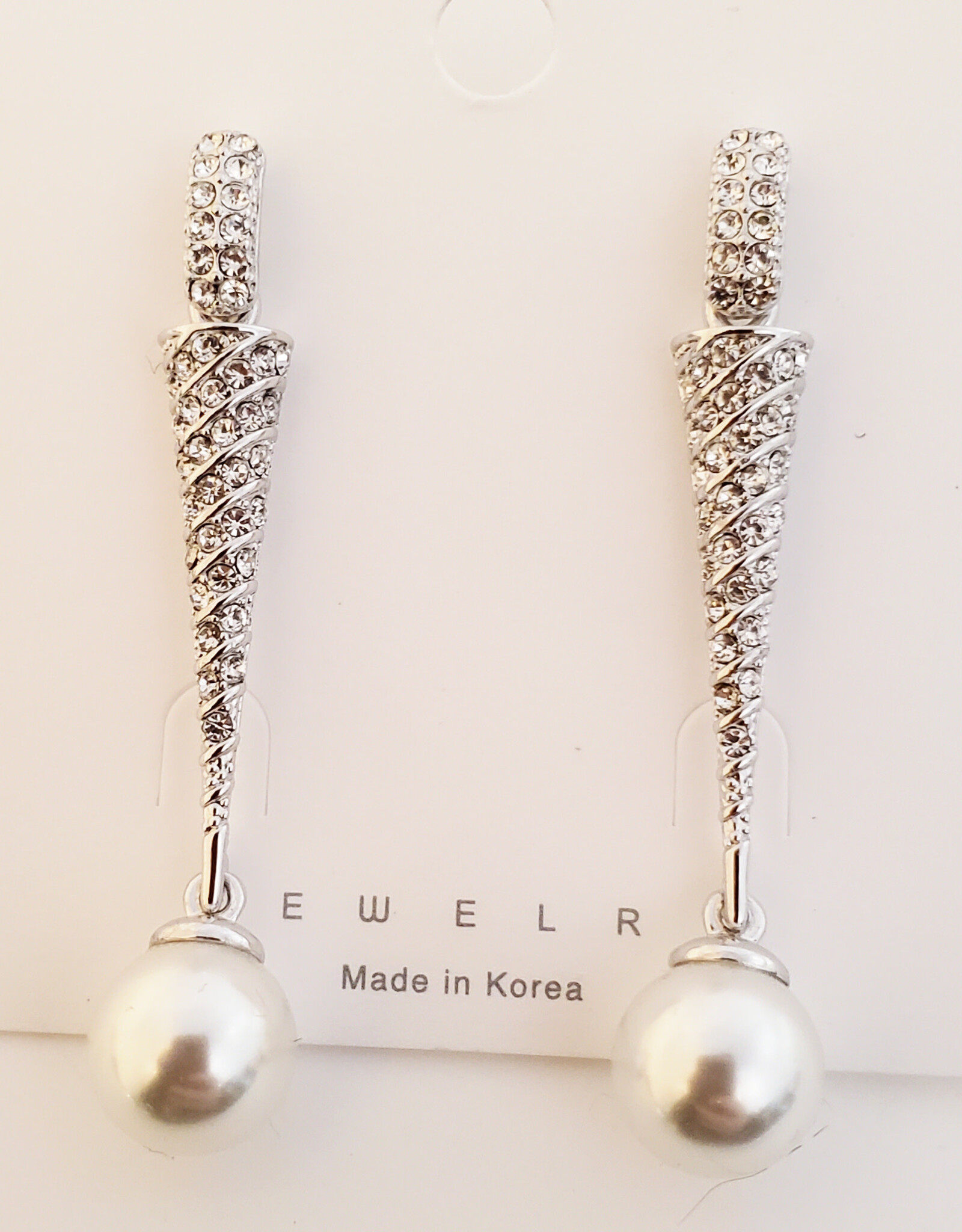 Stiletto Statement Earrings with Pearl Drop