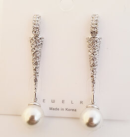 Stiletto Statement Earrings with Pearl Drop