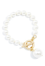 Pearl Charm & Toggle Bracelet