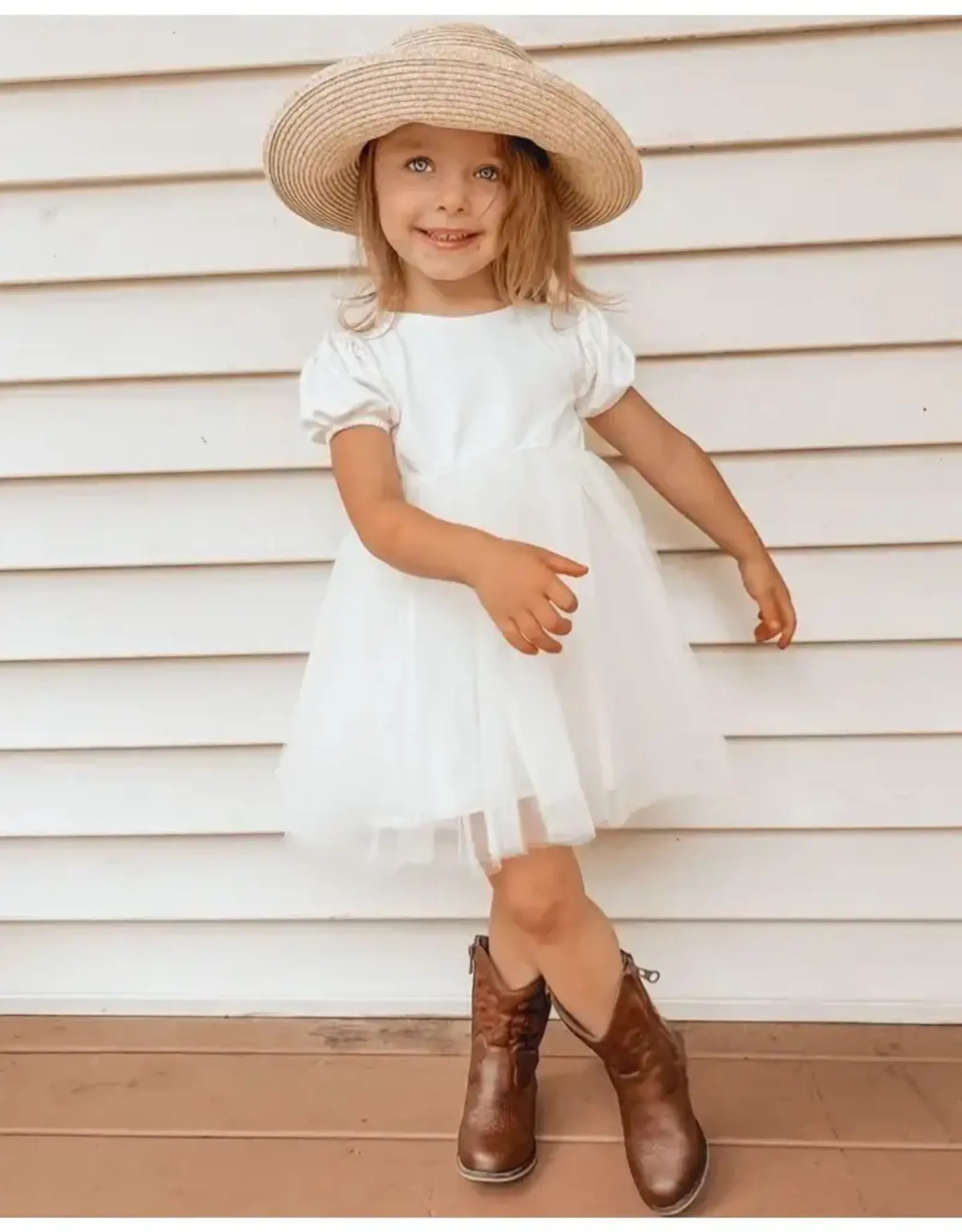 Infant Puff Sleeve Tutu Dress