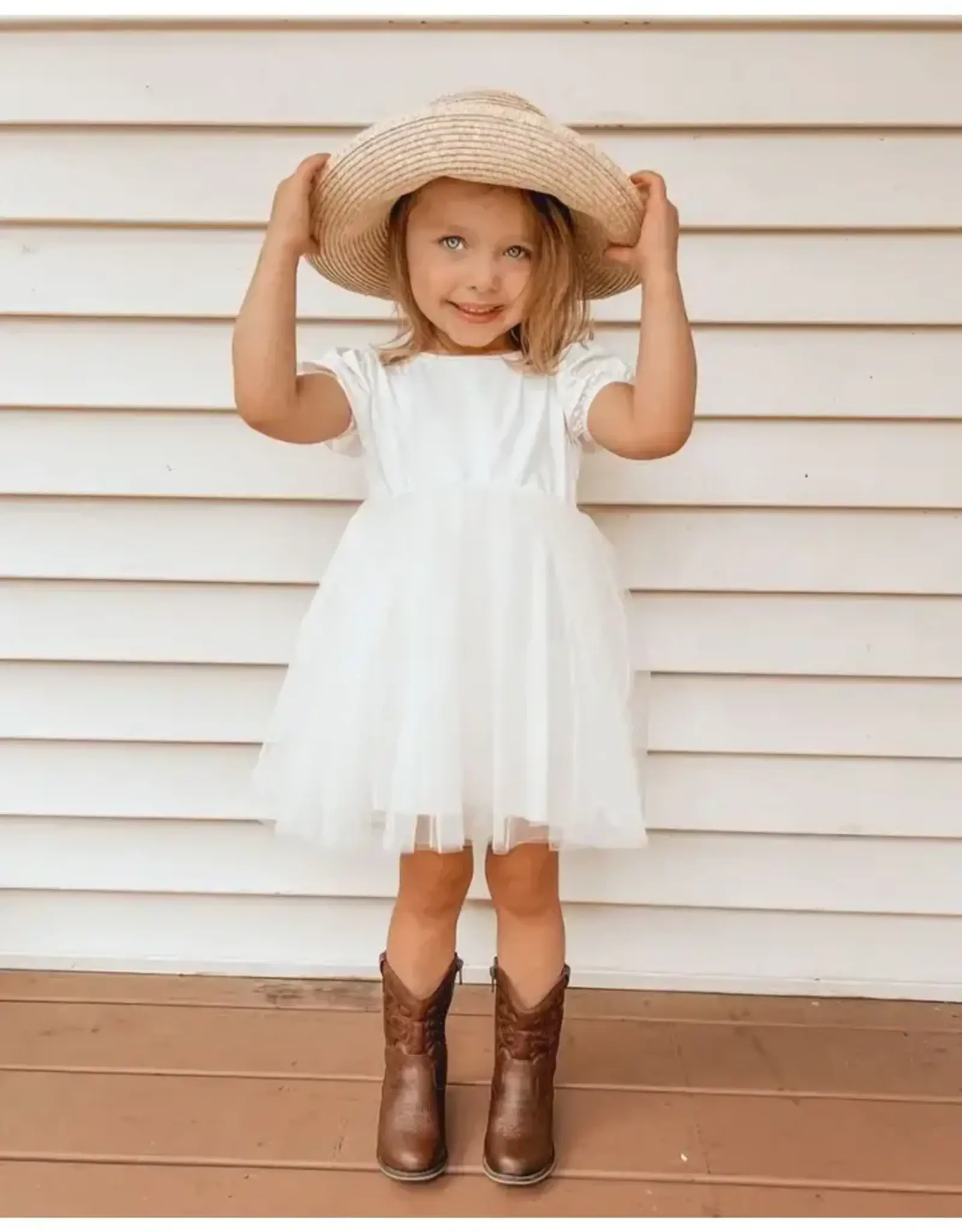 Infant Puff Sleeve Tutu Dress