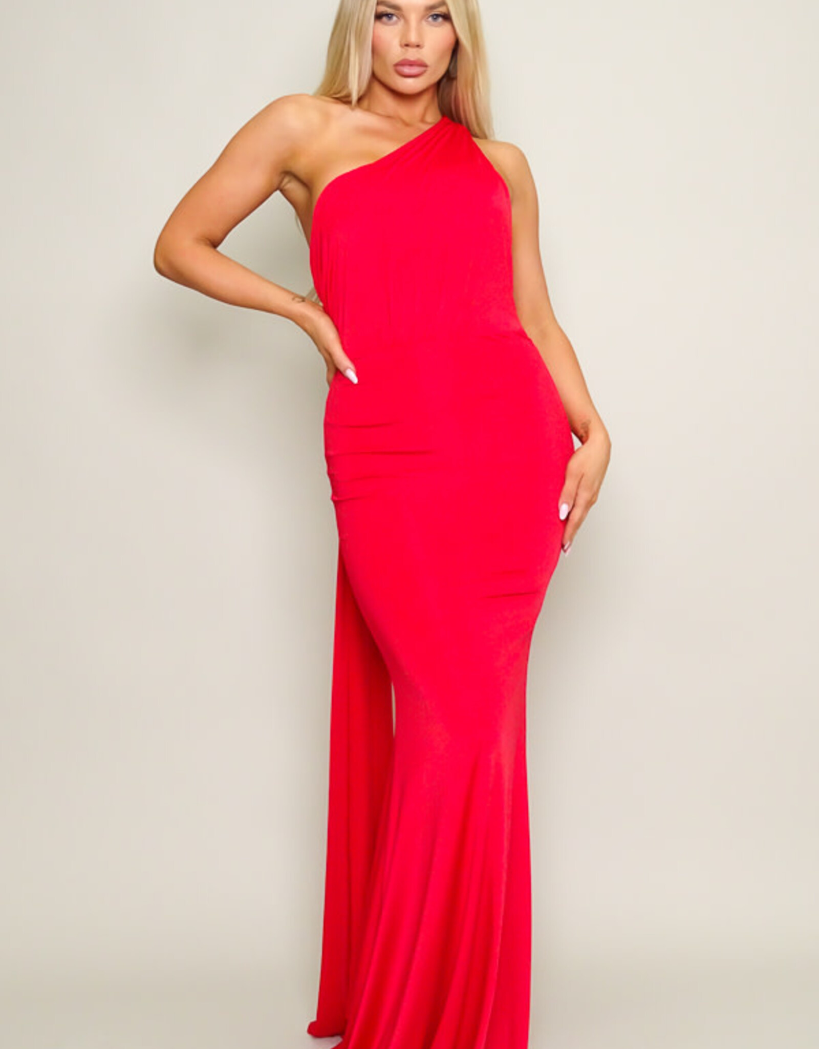Open Back One Shoulder Multi Way Gown