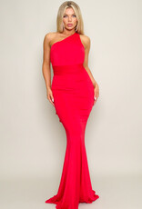 Open Back One Shoulder Multi Way Gown