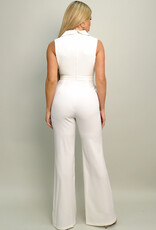 Sleeveless Collared Jumpsuit