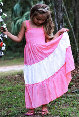 Girls' Colorblock Summer Maxi - Pink/White