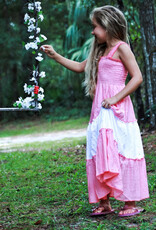 Girls' Colorblock Summer Maxi - Pink/White