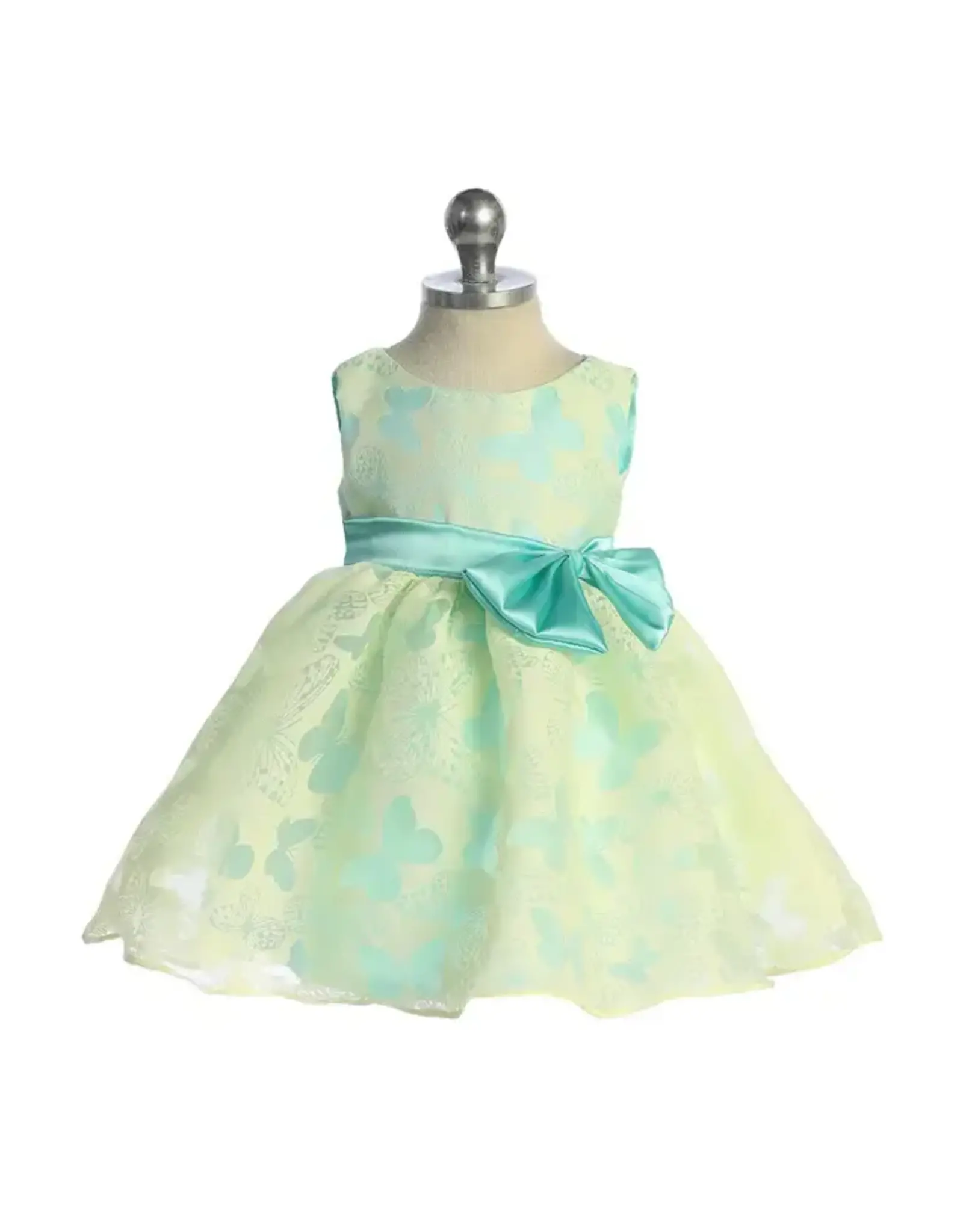 Infant Special Occasion Butterfly Burnout Dress 6-12M