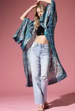 Boho Mandala Kimono - Blue