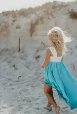 Girls' Hi-Lo Tiered Blue Ombre Dress