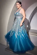 Ombré Shimmer Ball Gown