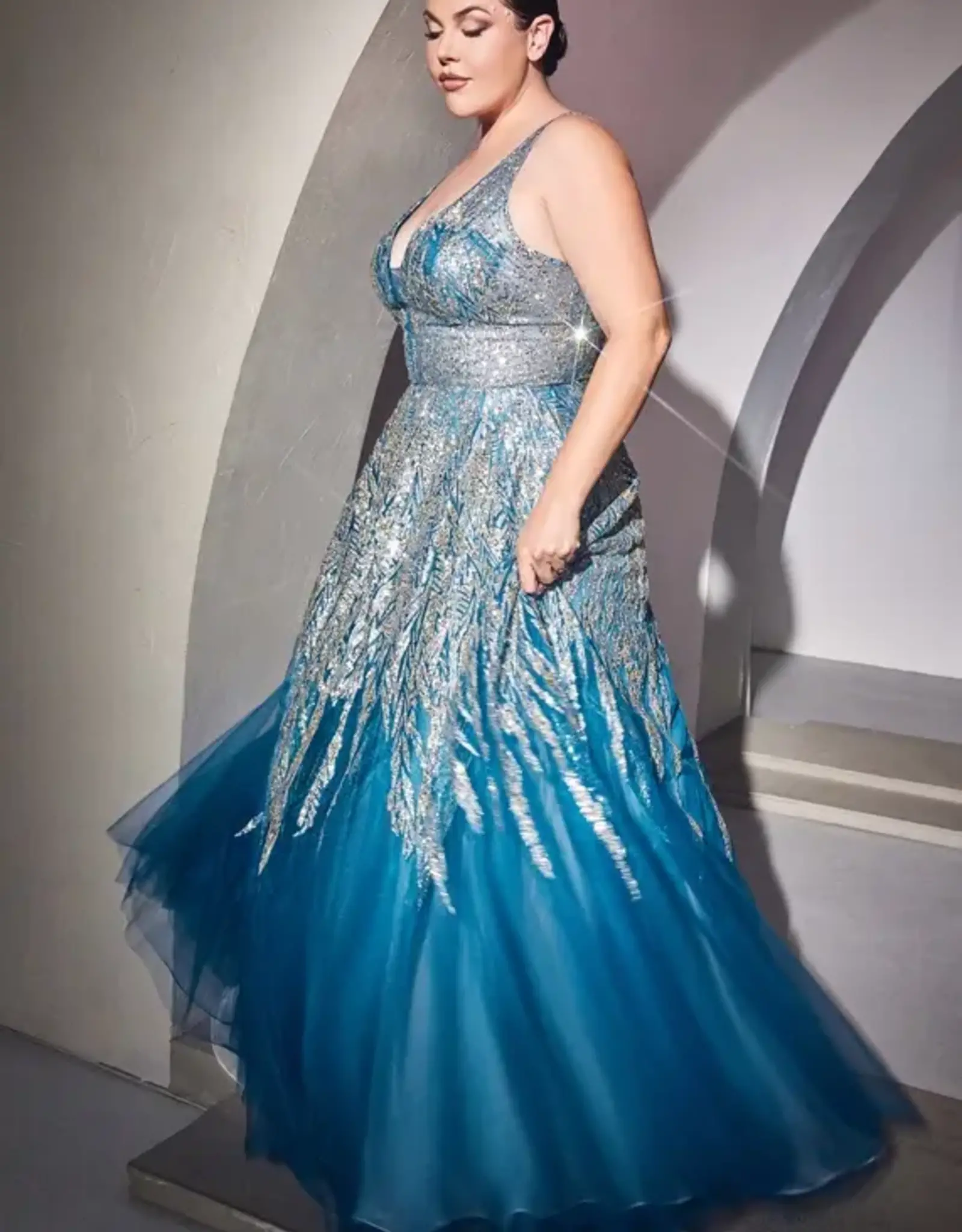 Ombré Shimmer Ball Gown