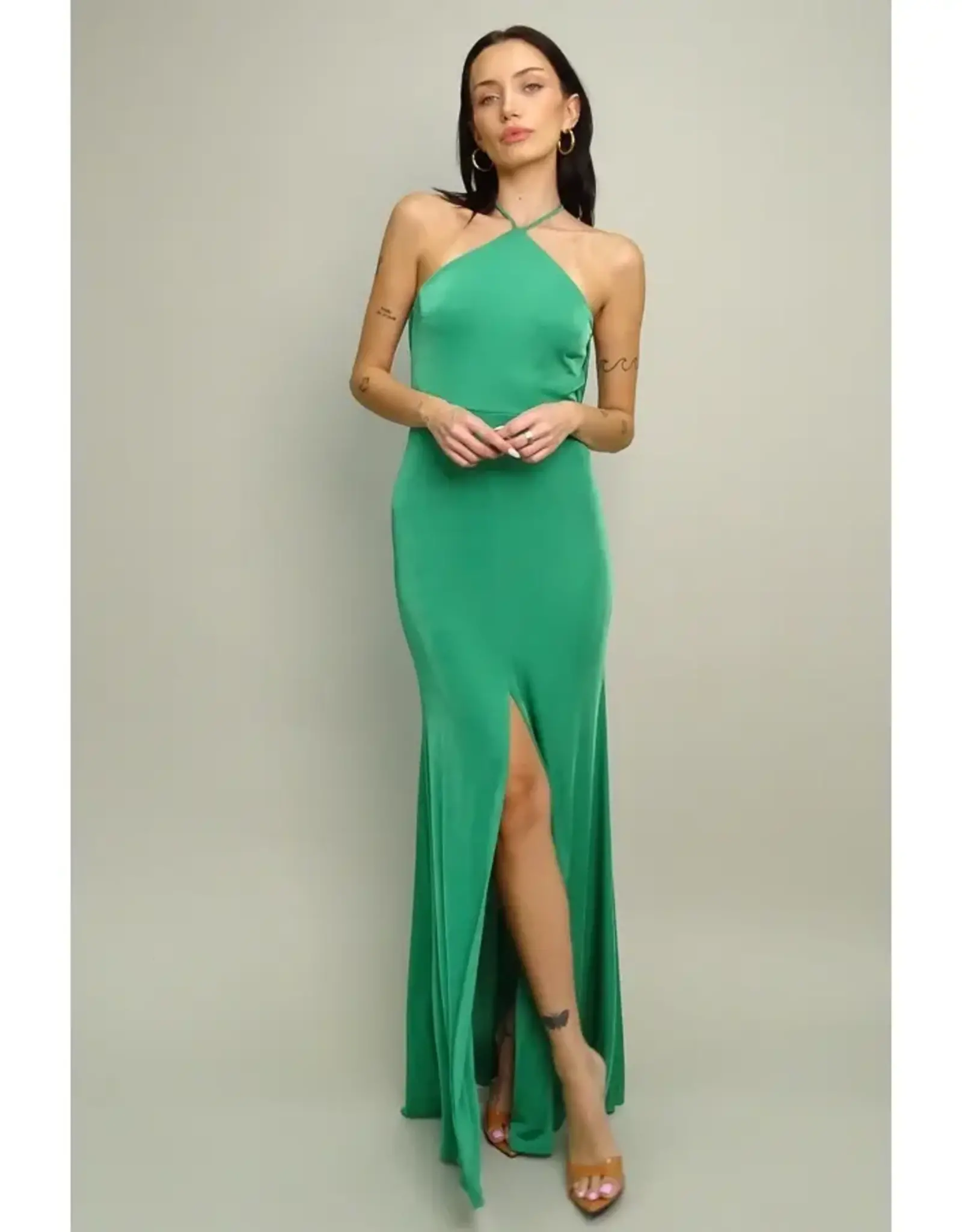 Gucci Green Low Back Gown