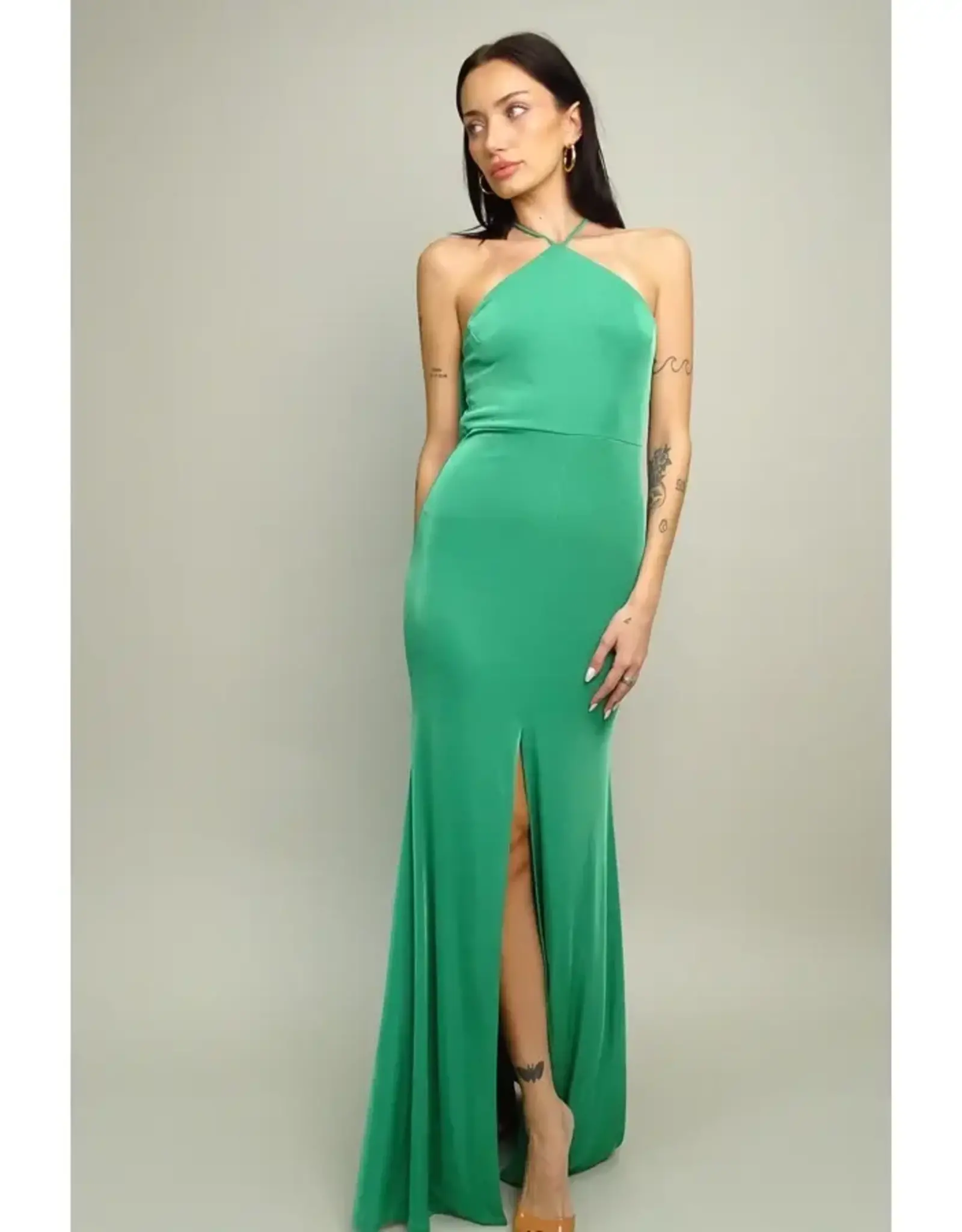 Gucci Green Low Back Gown