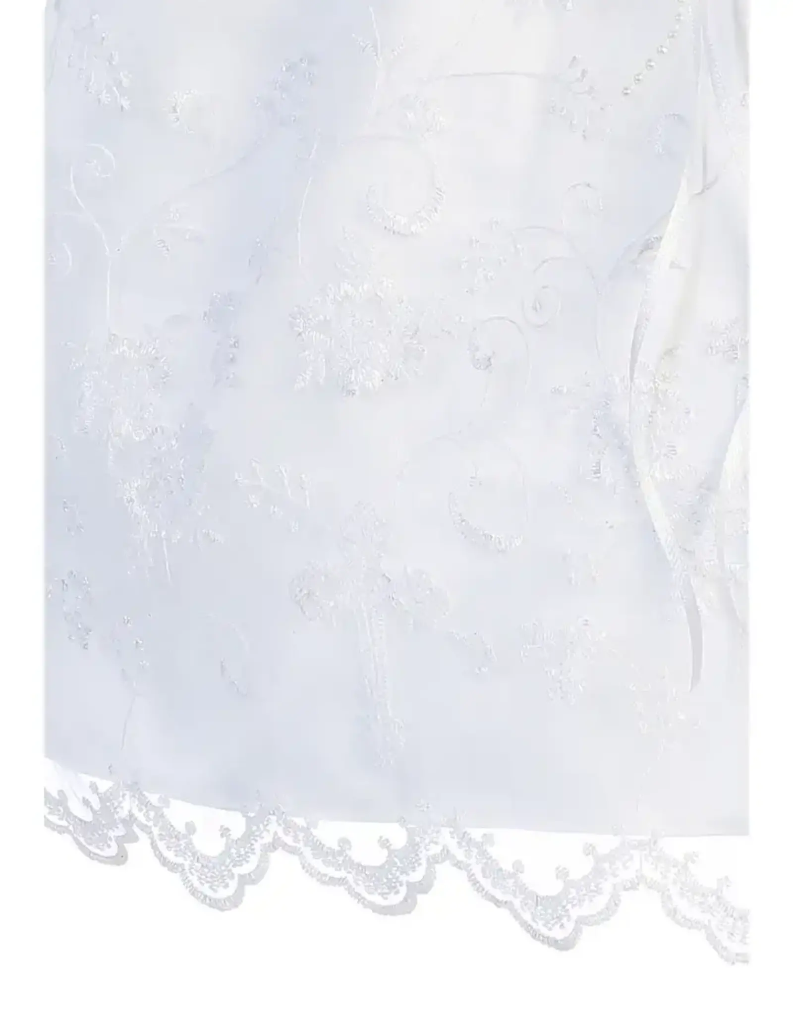 Cross Embroidered  Christening Baby Gown w/Bonnet