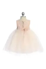 Infant Lace/Tulle Special Occasion Dress - Blush