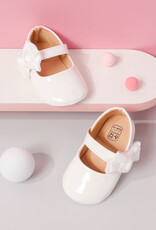 Infant/Toddler Faux Patent Leather Dress Shoes - White