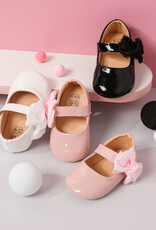 Infant/Toddler Faux Patent Leather Dress Shoes - White