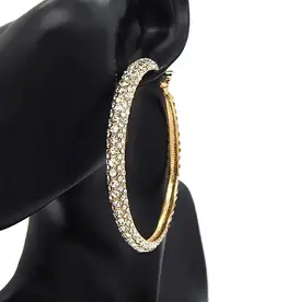 80mm 3D Rhinestone Hoops