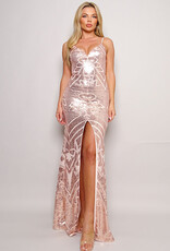 Bardot Art Deco Sequin Gown