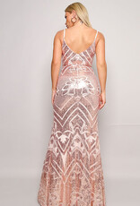 Bardot Art Deco Sequin Gown