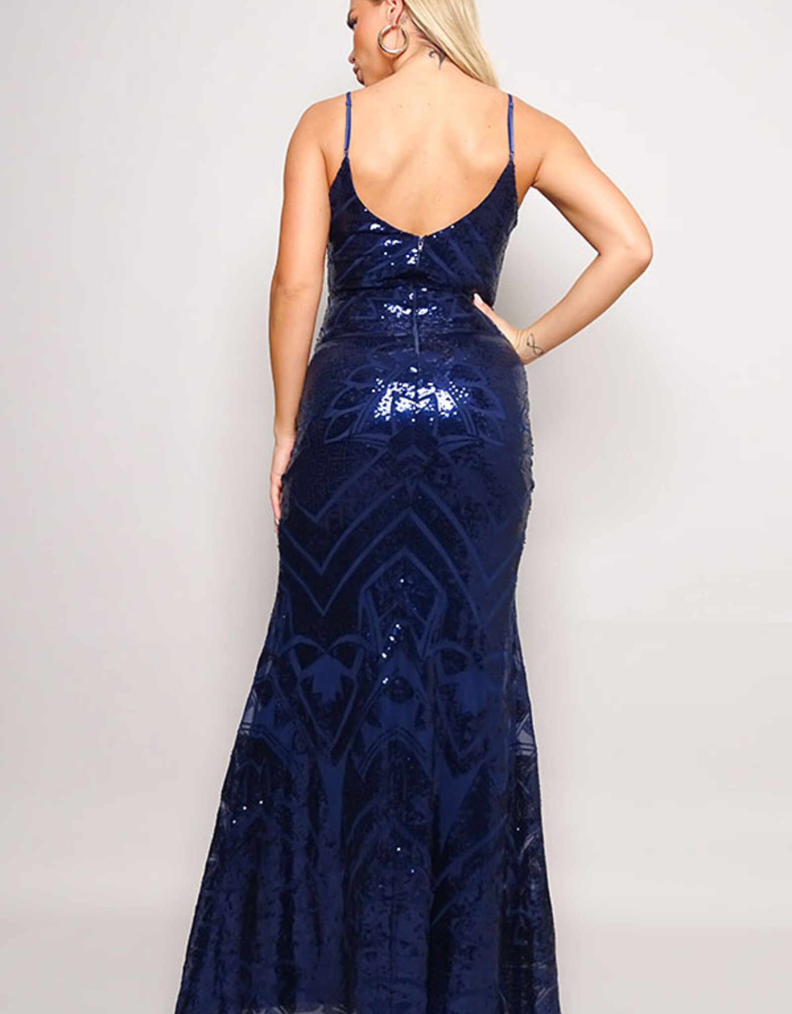 Bardot Art Deco Sequin Gown