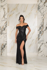 Sequin Off-the-Shoulder Mermaid Maxi