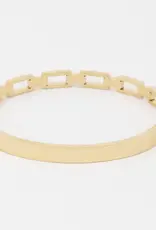 Stainless Steel Rhinestone Chain Bangle Bracelet